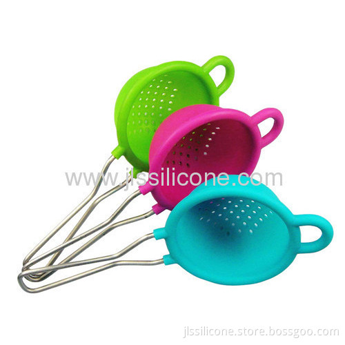 New Arrival Kitchen Tool Silicone Skimmer With Stainless Steel Line Handle